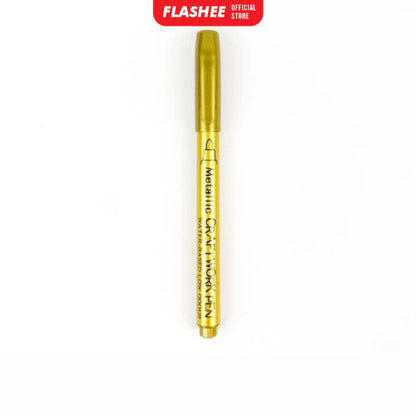 Flashee Spidol Tahan Air Warna Emas Perak Metallic Pen Gold Silver