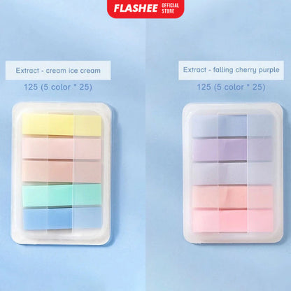 Flashee Sticky Note Penanda Buku Warna-Warni Kertas Memo Pembatas Binder