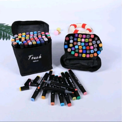 Flashee Spidol Warna Warni 1 Set Sketch Marker 2 Tip Touch Marker 24/48 Warna