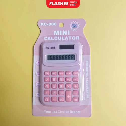 Flashee Kalkulator Kalkulator Mini 8 Digit Warna Pastel  Kalkulator Saku Sekolah Kantor