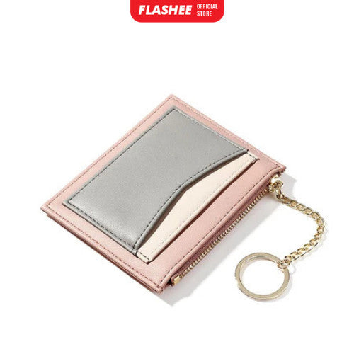Flashee Dompet Kartu Wanita Uang Mini Card Holder Dompet Kartu Resleting