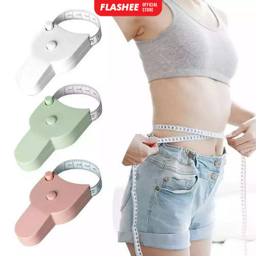 Flashee Meteran Badan 150cm Pita Ukur Badan Gulung Otomatis Meteran Serbaguna