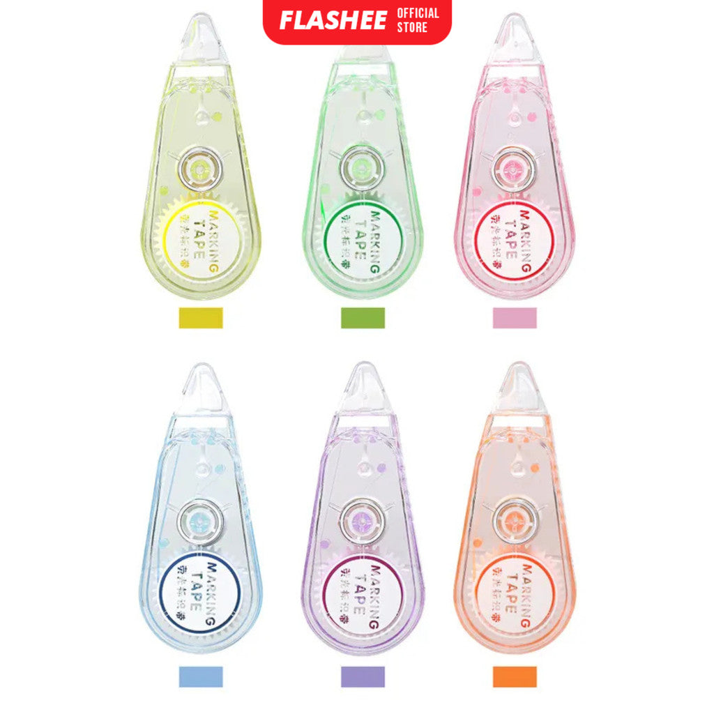 Flashee Highlighter Stabilo Tip Ex Penanda Warna Tulisan Highliter Lucu Journal Marker