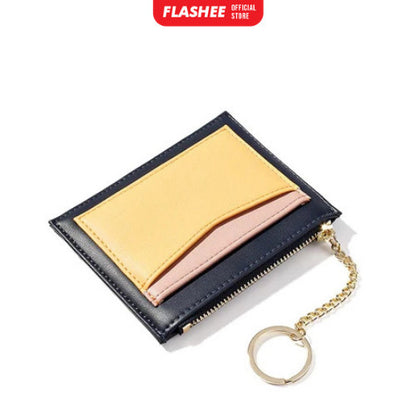 Flashee Dompet Kartu Wanita Uang Mini Card Holder Dompet Kartu Resleting