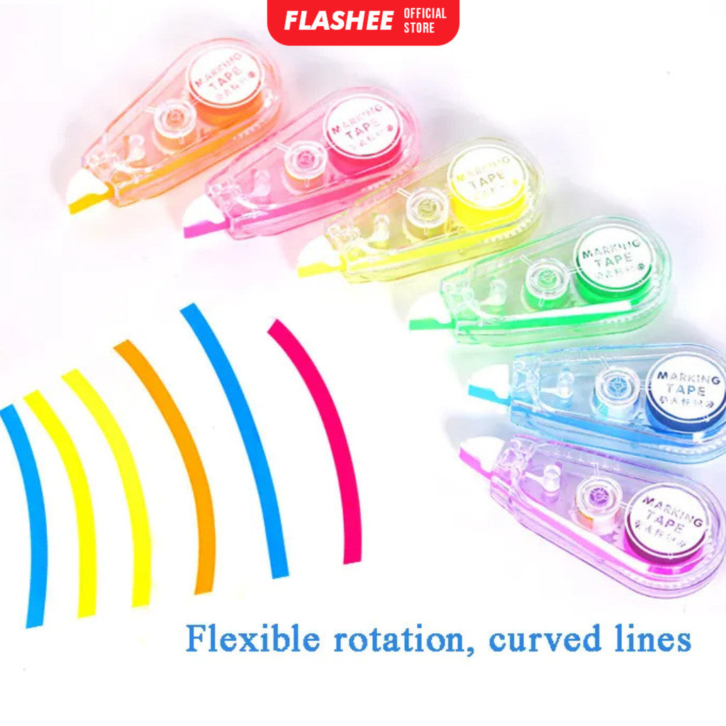 Flashee Highlighter Stabilo Tip Ex Penanda Warna Tulisan Highliter Lucu Journal Marker