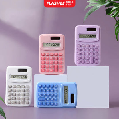 Flashee Kalkulator Kalkulator Mini 8 Digit Warna Pastel  Kalkulator Saku Sekolah Kantor