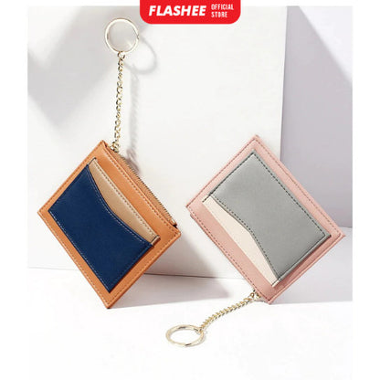 Flashee Dompet Kartu Wanita Uang Mini Card Holder Dompet Kartu Resleting