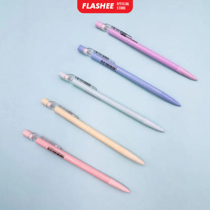 Flashee Pensil Cetek Mekanik 0,7 MM Pastel Makaron Mechanical Pencil Graphite Lead Automatic