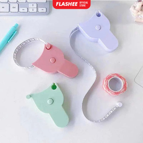 Flashee Meteran Badan 150cm Pita Ukur Badan Gulung Otomatis Meteran Serbaguna