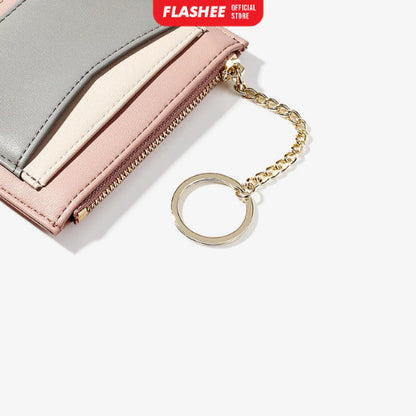 Flashee Dompet Kartu Wanita Uang Mini Card Holder Dompet Kartu Resleting