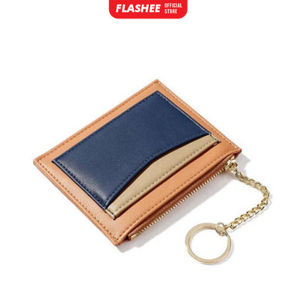 Flashee Dompet Kartu Wanita Uang Mini Card Holder Dompet Kartu Resleting