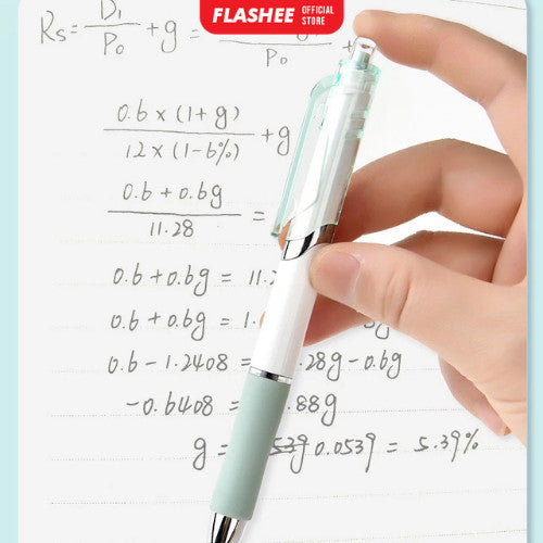 Flashee Pulpen Set Sweet Pastel Collor 0.55mm Pulpen Mekanik Isi 5 Pcs Bolpoin Gel