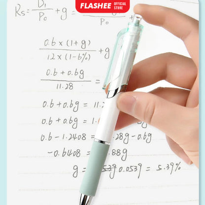 Flashee Pulpen Set Sweet Pastel Collor 0.55mm Pulpen Mekanik Isi 5 Pcs Bolpoin Gel
