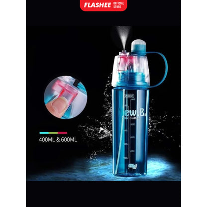 Flashee  Botol Minum New B Sport Spray Water Bottle 600 ML Botol Minum Semprot Botol Minum Aesthetic