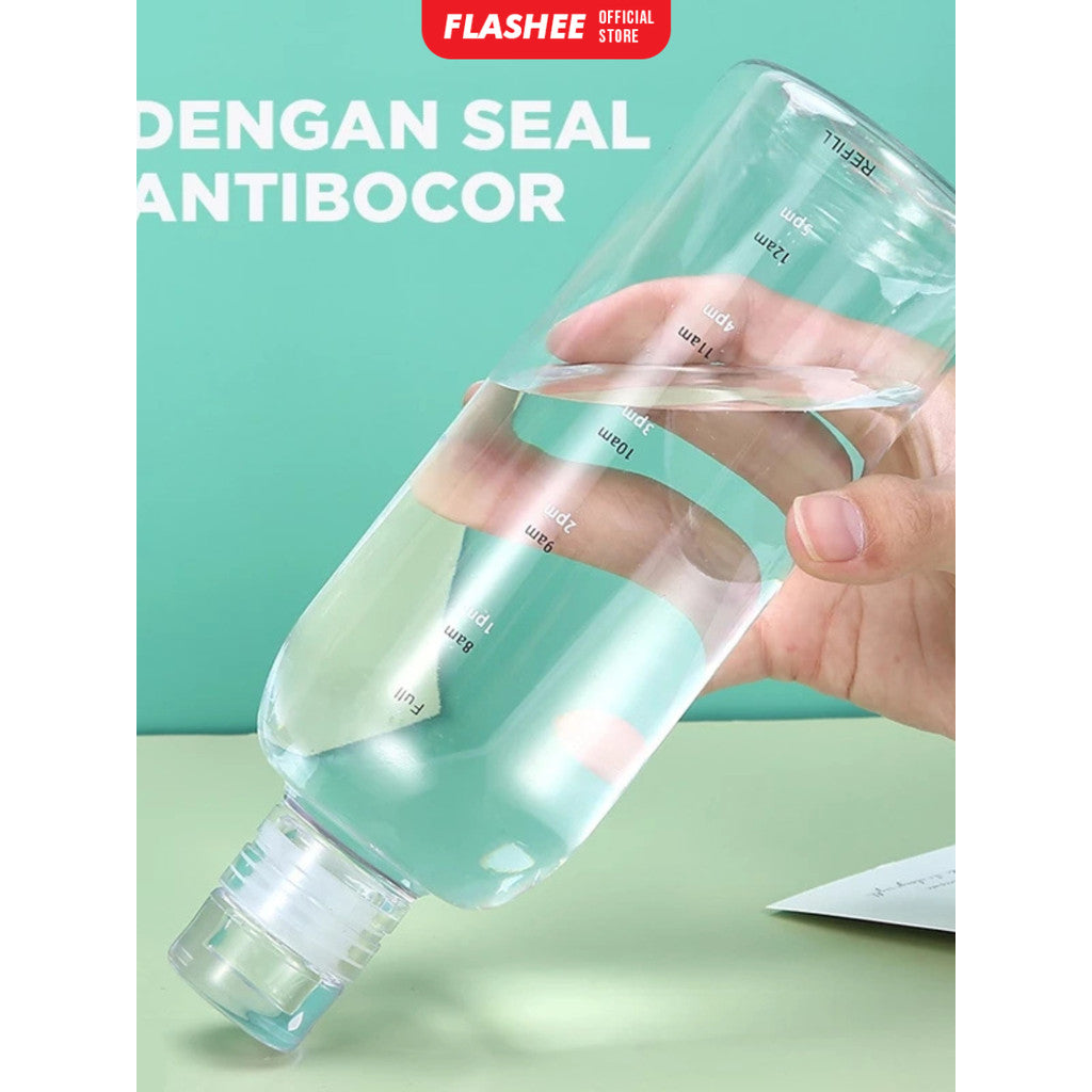 Flashee Botol Minum Transparan 500ml Botol Minum Aesthetic Water Bottle