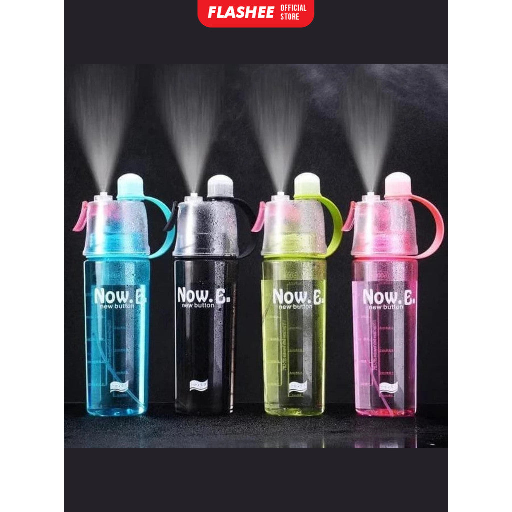 Flashee  Botol Minum New B Sport Spray Water Bottle 600 ML Botol Minum Semprot Botol Minum Aesthetic