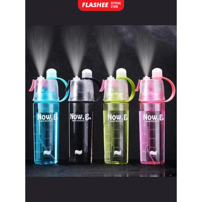 Flashee  Botol Minum New B Sport Spray Water Bottle 600 ML Botol Minum Semprot Botol Minum Aesthetic