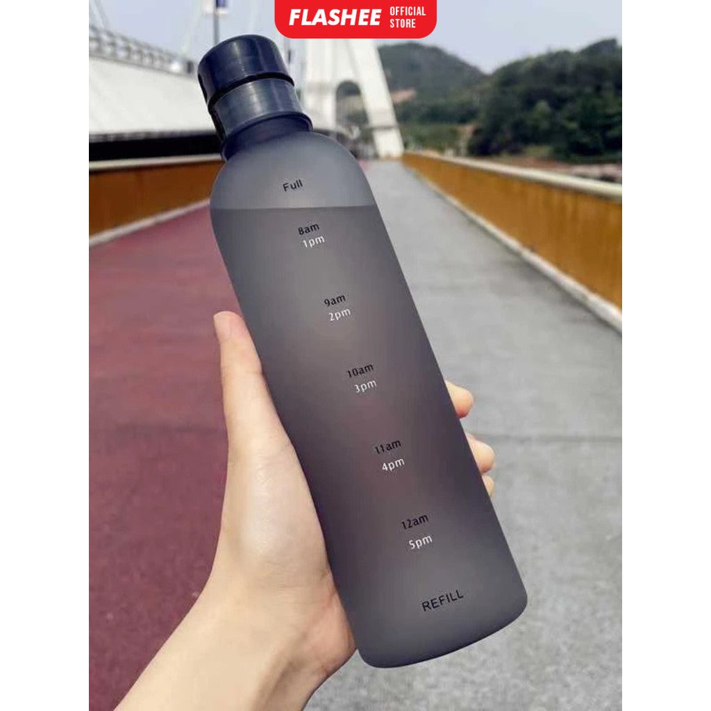 Flashee Botol Minum Transparan 500ml Botol Minum Aesthetic Water Bottle