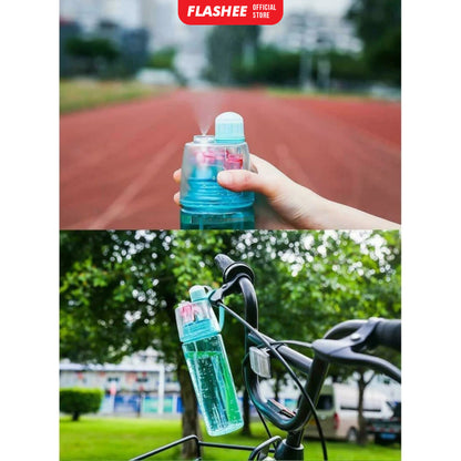 Flashee  Botol Minum New B Sport Spray Water Bottle 600 ML Botol Minum Semprot Botol Minum Aesthetic