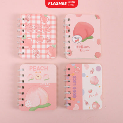Flashee Notebook Kecil A7 Buku Catatan Mini Notes Ring Motif Alat Tulis Sekolah