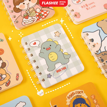 Flashee Notebook Kecil A7 Buku Catatan Mini Notes Ring Motif Alat Tulis Sekolah