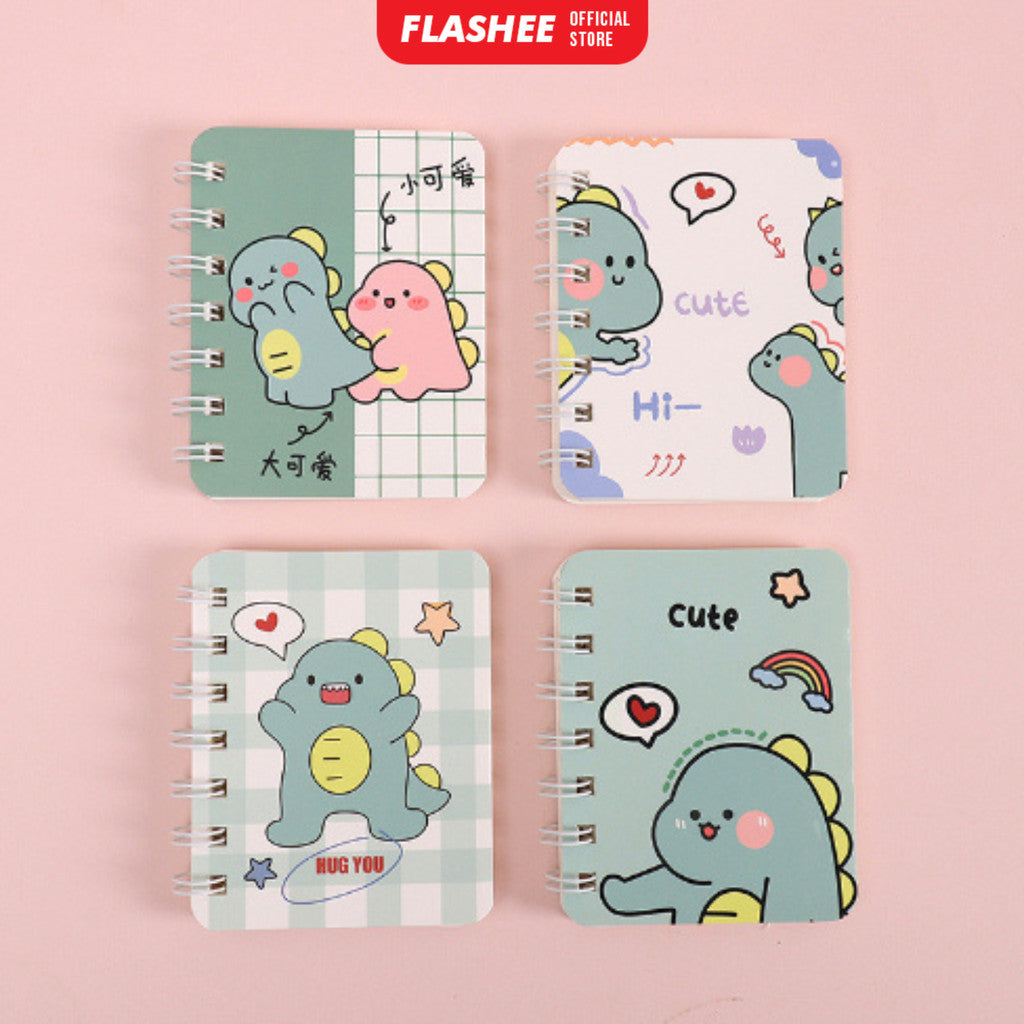 Flashee Notebook Kecil A7 Buku Catatan Mini Notes Ring Motif Alat Tulis Sekolah