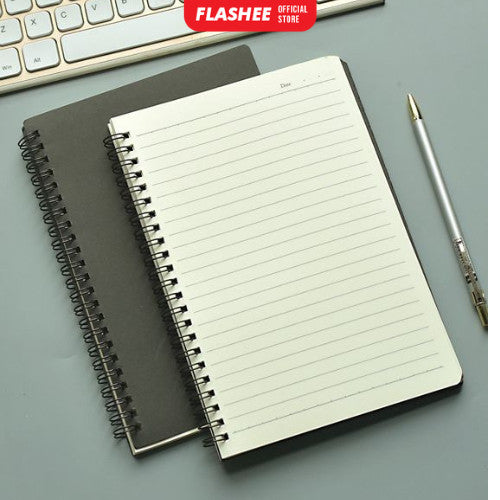 Flashee Notebook A5 Buku Diary Aesthetic Buku Jurnal A5 Vintage Cover Kraft