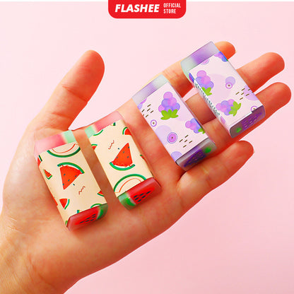 Flashee Penghapus Pensil Karakter Eraser Penghapus Karet Motif Buah Animal Karakter Sanrio Lucu