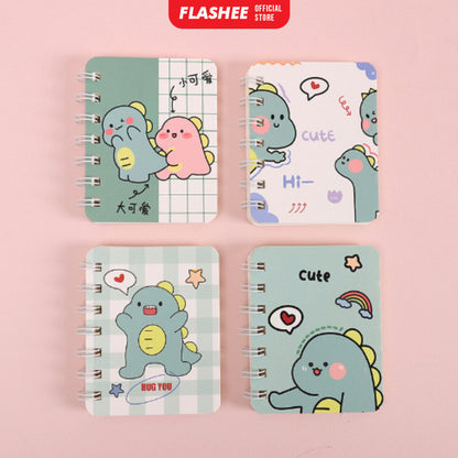 Flashee Notebook Kecil A7 Buku Catatan Mini Notes Ring Motif Alat Tulis Sekolah