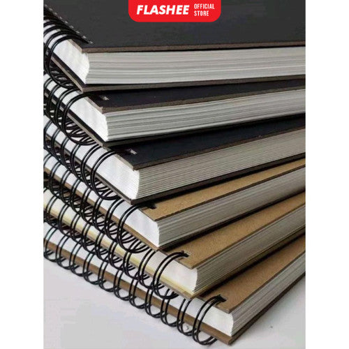 Flashee Notebook A5 Buku Diary Aesthetic Buku Jurnal A5 Vintage Cover Kraft