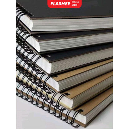 Flashee Notebook A5 Buku Diary Aesthetic Buku Jurnal A5 Vintage Cover Kraft