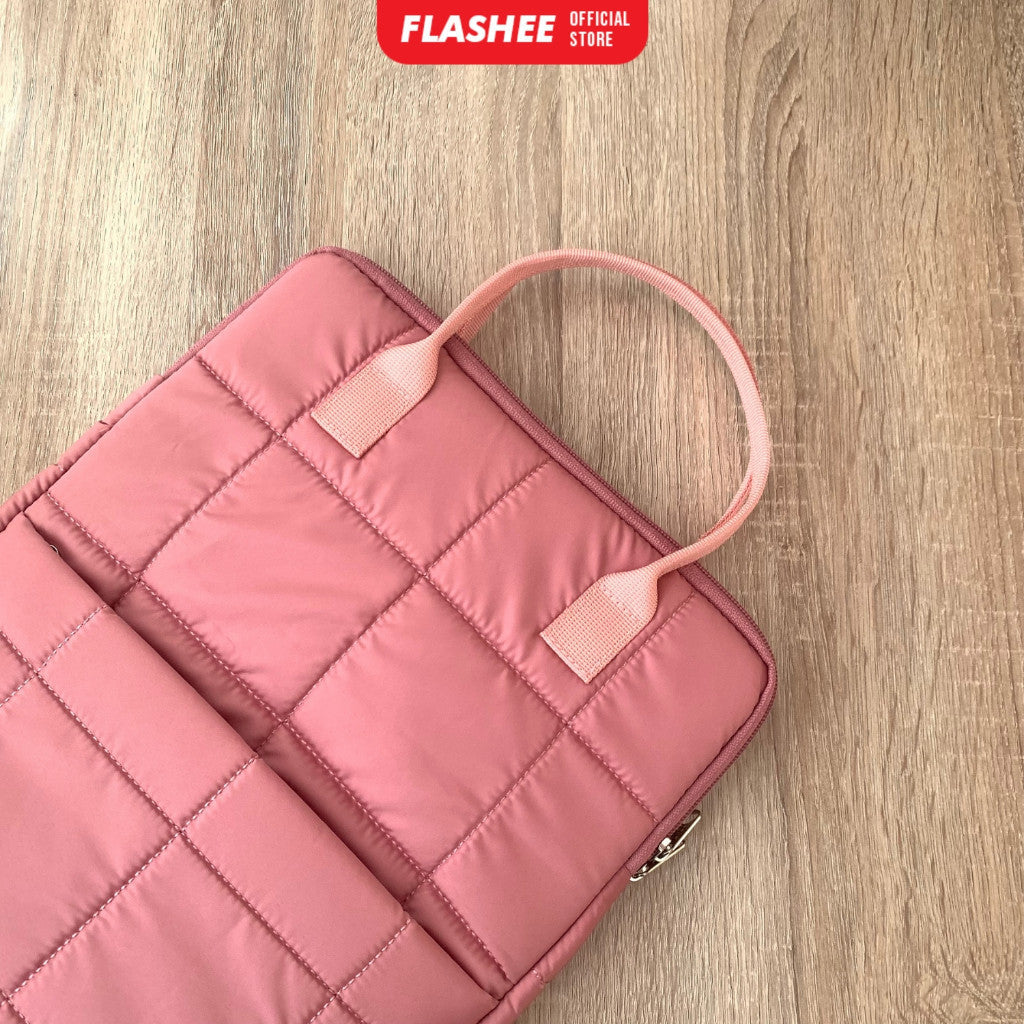 Flashee Tas Laptop Jinjing Waterproof  Bahan Puffy Sleeve Cover Laptop 14 Inch
