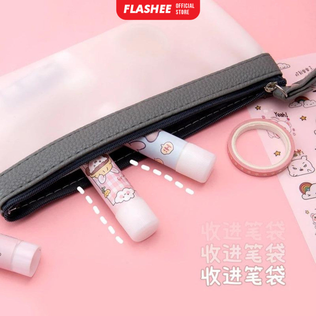 Flashee Lem Perekat Kertas Glue Stick Batang Putar Motif Lucu Lem Kertas Stick