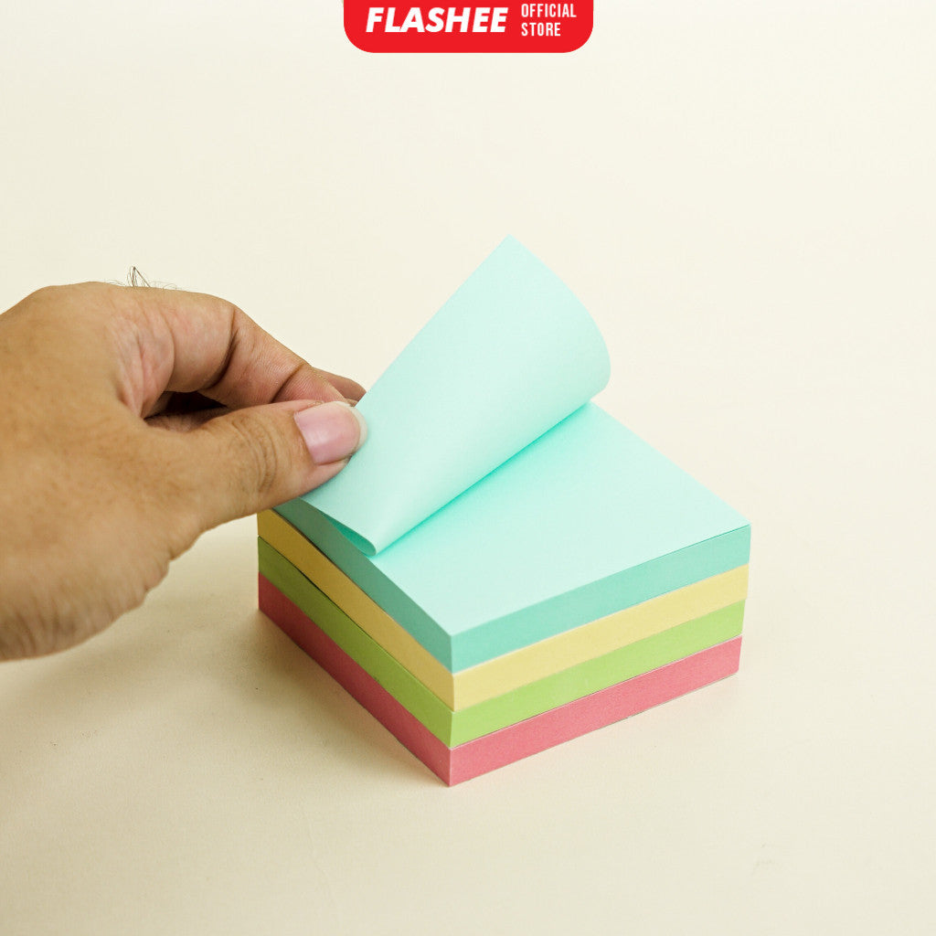 Flashee Sticky Note Polos Memo Stick 100 Sheets Kertas Sticky Notes Tempel Buku Tulis Organizer