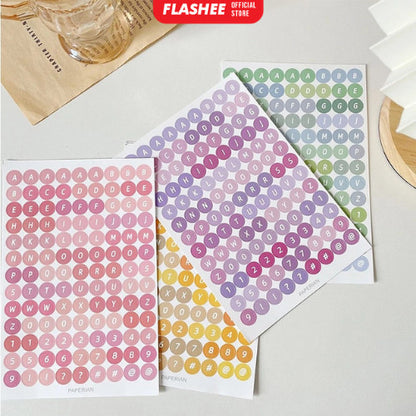 Flashee Stiker Huruf Deco Alphabet Untuk Diary Scrapbook Sticker Alat TulisSimple Stiker Jurnal