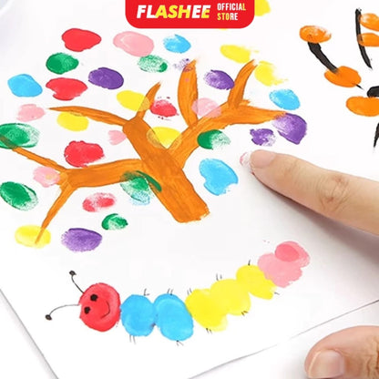 Flashee 1 Set Cat Lukis Akrilik Mini Ukuran 3 ml 12 Warna Cat Akrilik Kanvas Lukisan Kanvas