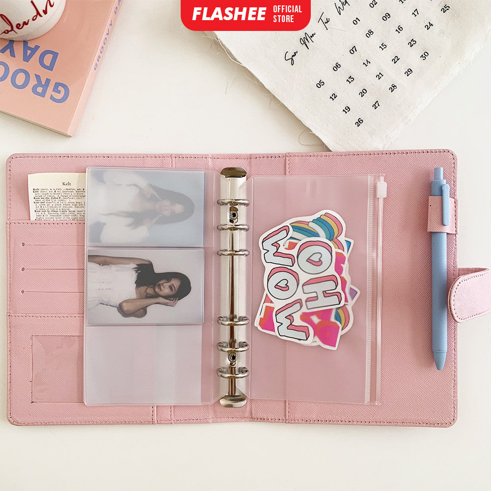 Flashee Binder Polos Keuangan A6 Ring 6 Notebook Binder A6 Lubang 6 Ring  Buku Catatan