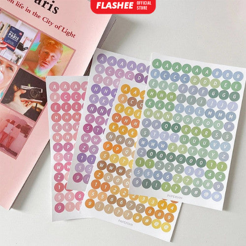 Flashee Stiker Huruf Deco Alphabet Untuk Diary Scrapbook Sticker Alat TulisSimple Stiker Jurnal
