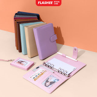 Flashee Binder Polos Keuangan A6 Ring 6 Notebook Binder A6 Lubang 6 Ring  Buku Catatan
