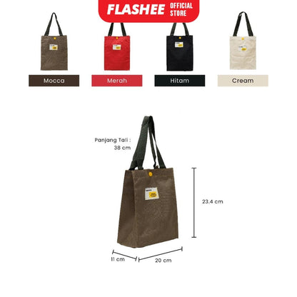 Flashee Totebag Shoulderbag Kotak Tas Wanita Jinjing Tas Bahu Kotak Mini