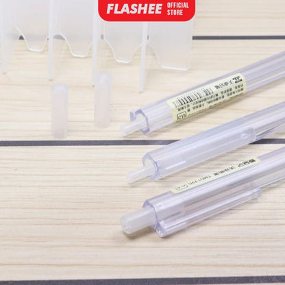 Flashee Pensil Mekanik Transparan 0.5 mm Aesthetic Korean Muji Style Mechanical Isi Ulang
