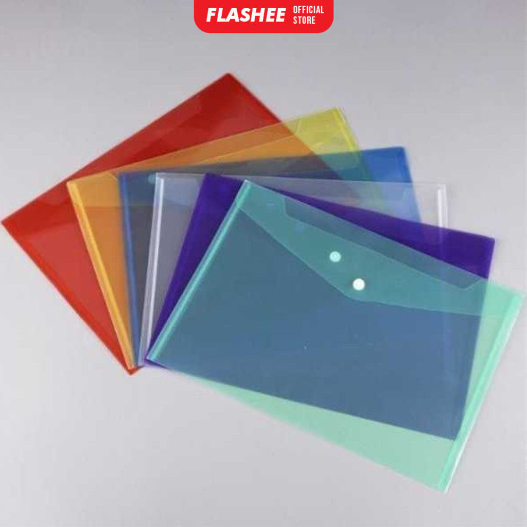 Flashee Map Folder Plastik Kancing Map Berkas F4 Map Dokumen Aesthetic