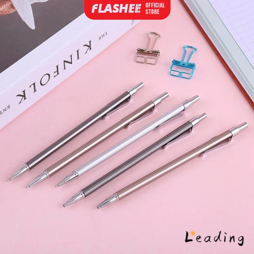 Flashee Bensia Pencil Mechanic 0.5 mm Pensil Mekanik Bensia Pensil Logam Tipis Runcing Bisa COD