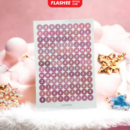 Flashee Stiker Huruf Deco Alphabet Untuk Diary Scrapbook Sticker Alat TulisSimple Stiker Jurnal