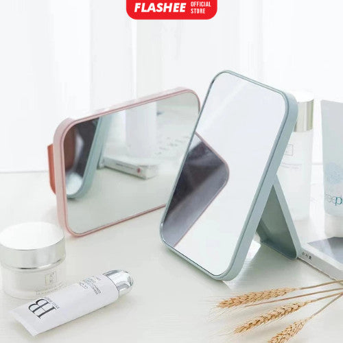 Flashee Cermin Lipat Persegi Portable Kaca Rias Make Up Beauty Mirror Cermin MakeUp