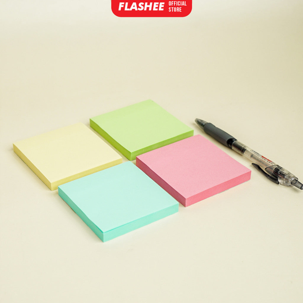 Flashee Sticky Note Polos Memo Stick 100 Sheets Kertas Sticky Notes Tempel Buku Tulis Organizer