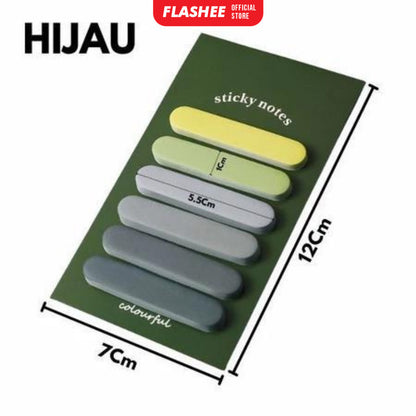 Flashee Sticky Note Gradiasi 6in1 Memo Stick Tempel Notes Pembatas Penanda Kertas