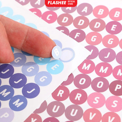 Flashee Stiker Huruf Deco Alphabet Untuk Diary Scrapbook Sticker Alat TulisSimple Stiker Jurnal