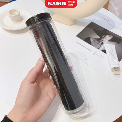 Flashee Ikat Rambut Anak Elastis Isi 20 Pcs Kunciran Wanita Motif Polos Gaya Korea Free Tabung
