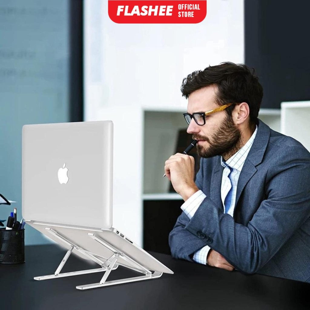 Flashee Stand Laptop Notebook Lipat Portable Anti Slip Alas Brakets Pendingin Stand Holder Laptop